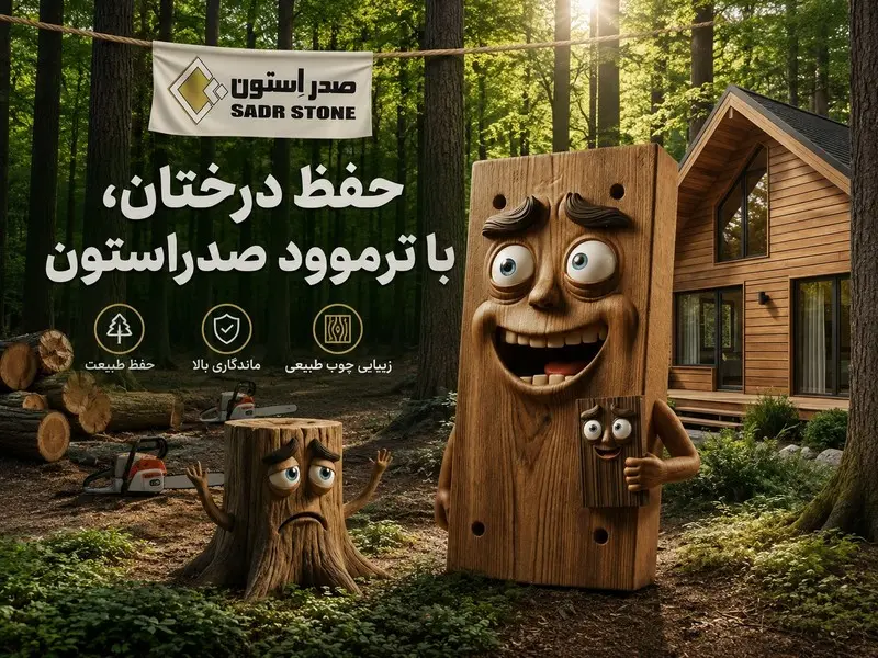 الخرسانة بمظهر الخشب من صدر ستون